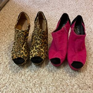 Two pairs of women’s wedges